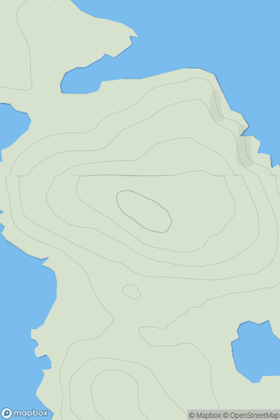 Thumbnail image for Mid Field [Shetland Islands] [HU460240] showing contour plot for surrounding peak